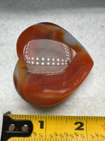 Carnelian Heart Palm Stone #2