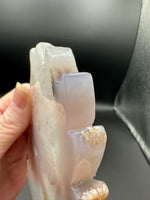 Druzy Agate Geode Indigenous-Inspired Profile Headdress Carving #8
