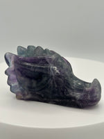 Fluorite Dragon Head Carving #17