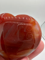 Carnelian Heart Palm Stone #9