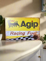 Agip Racing Fuel Novelty Tin Sign