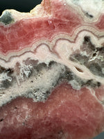 Rhodochrosite Slab #5 – Pink Banded Natural Stone Specimen