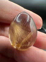 High Quality Gold Rutilated Quartz Teardrop