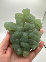 Prehnite mixed with Green Tourmaline Raw Specimen #1