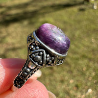 Natural Charoite Ring #33