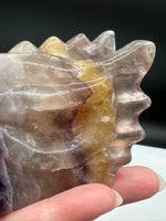 Natural Rainbow Fluorite Dragon Head Carving #3 – 382g