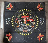 Mushroom & Butterfly Tarot/Altar Cloth
