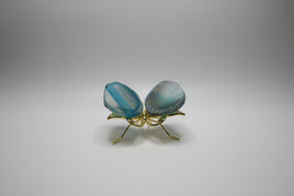 Butterfly with Blue Agate Slices