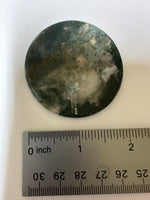 Moss Agate Polished Round Slice #20