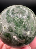 Natural Green Diopside Crystal Sphere 334g – Polished Gemstone #1