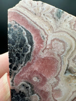 Rhodochrosite Slab #2 – Pink & Cream Banded Polished Collector Specimen