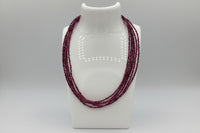 Natural 2mm Ruby Faceted Necklaces