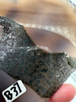 Large Amethyst Agate Heart with Stand #1