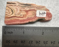 Rhodochrosite Slab #4 – Pink Banded Rhodochrosite with Concentric Eye Pattern