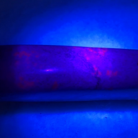 Handmade Fluorescent Ruby in Fuchsite Mica, India and Sheen Obsidian, Davis Creek, Ca. Dagger