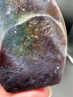 Ocean Jasper Polished Arrow Flame Freeform #2 – Green & Multicolor