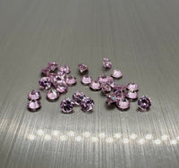 Round Pink Cz 2.5mm