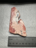 Natural Rhodochrosite Slab #18 – Pink Banded Mineral Specimen with Gray Matrix