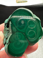 Malachite Polished Top with Rough Bottom