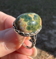 8th Vein Ocean Jasper S925 Sterling Silver Ring #10