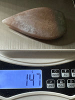 Ocean Jasper Polished Arrow Flame Freeform #4 – Peach & Moss Green – 147g
