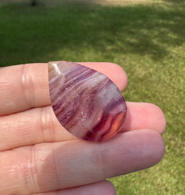 Pear Shape Candy Fluorite Cabochon #16