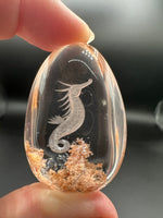 Beautiful Seahorse Garden Quartz Inner Scene Carving #10