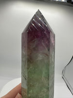 Large Fat Watermelon Fluorite Tower #3