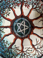 Tree of Life, Five Pointed Star Altar/Tarot Cloth