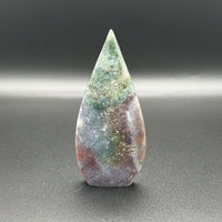 Ocean Jasper Polished Arrow Flame Freeform #2 – Green & Multicolor