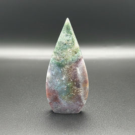 Ocean Jasper Polished Arrow Flame Freeform #2 – Green & Multicolor