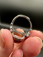 Vintage Style Carnelian Stainless Steel Adjustable Ring #4