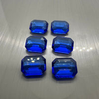 Manmade Blue 10x8mm Octagon Set of 6