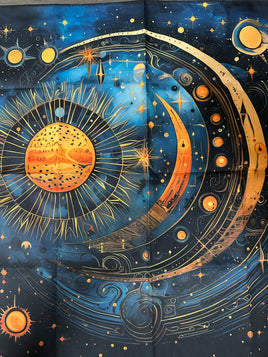 Celestial Sun and Moon Altar/Tarot Cloth