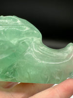 Natural Green Fluorite Dragon Head Carving #8 – 451g