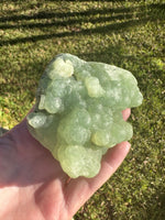 Prehnite mixed with Green Tourmaline Raw Specimen #5