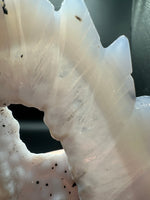 Druzy Agate Geode Indigenous-Inspired Profile Headdress Carving #3