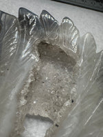 Druzy Agate Geode Indigenous-Inspired Profile Headdress Carving #6