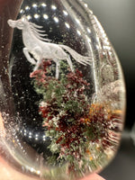 Beautiful Horse Garden Quartz Inner Scene Carving #4