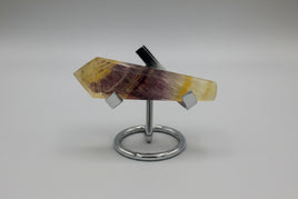Carved Fluorite Scepter with Rainbows #4