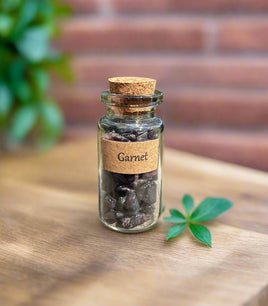 Garnet Chips In Bottle