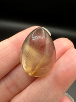 High Quality Gold Rutilated Quartz Teardrop