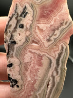 Rhodochrosite Slab #13 – Natural Pink Banded Rhodochrosite Mineral Specimen