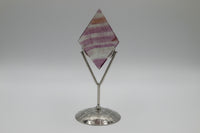 Rhombus Shaped Fluorite Carving with Stand #6