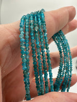 Natural 2mm Blue Apatite Faceted Anklets
