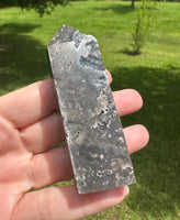 Black Chalcedony Sphalerite Obelisk Tower #7