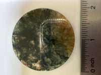 Moss Agate Polished Round Slice #33