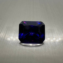 Emerald Cut Purple Cz 12x10mm 9.60ct