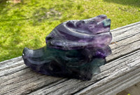 Fluorite Dragon Head Carving #12