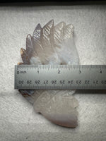 Druzy Agate Geode Indigenous-Inspired Profile Headdress Carving #8